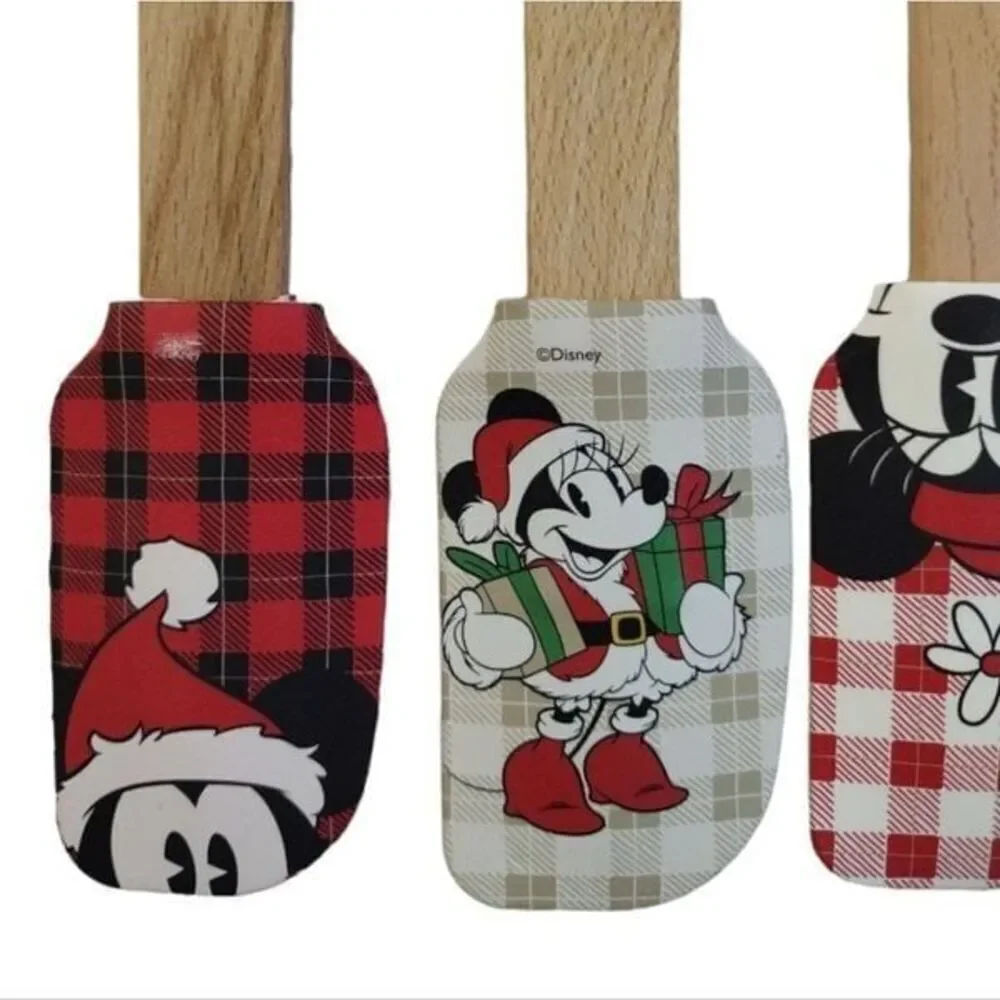 Disney Minnie Mouse 4 Christmas Themed Silicone Spatulas Set NWT
